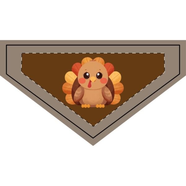 Clip-On Pet Bandana — Cute Thanksgiving Turkey Dog & Cat Scarf
