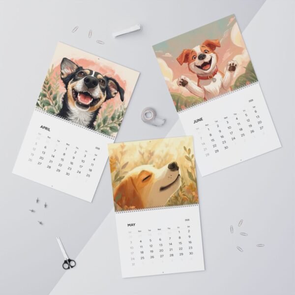 2026 Illustrated Dog Wall Calendar for Dog Lovers