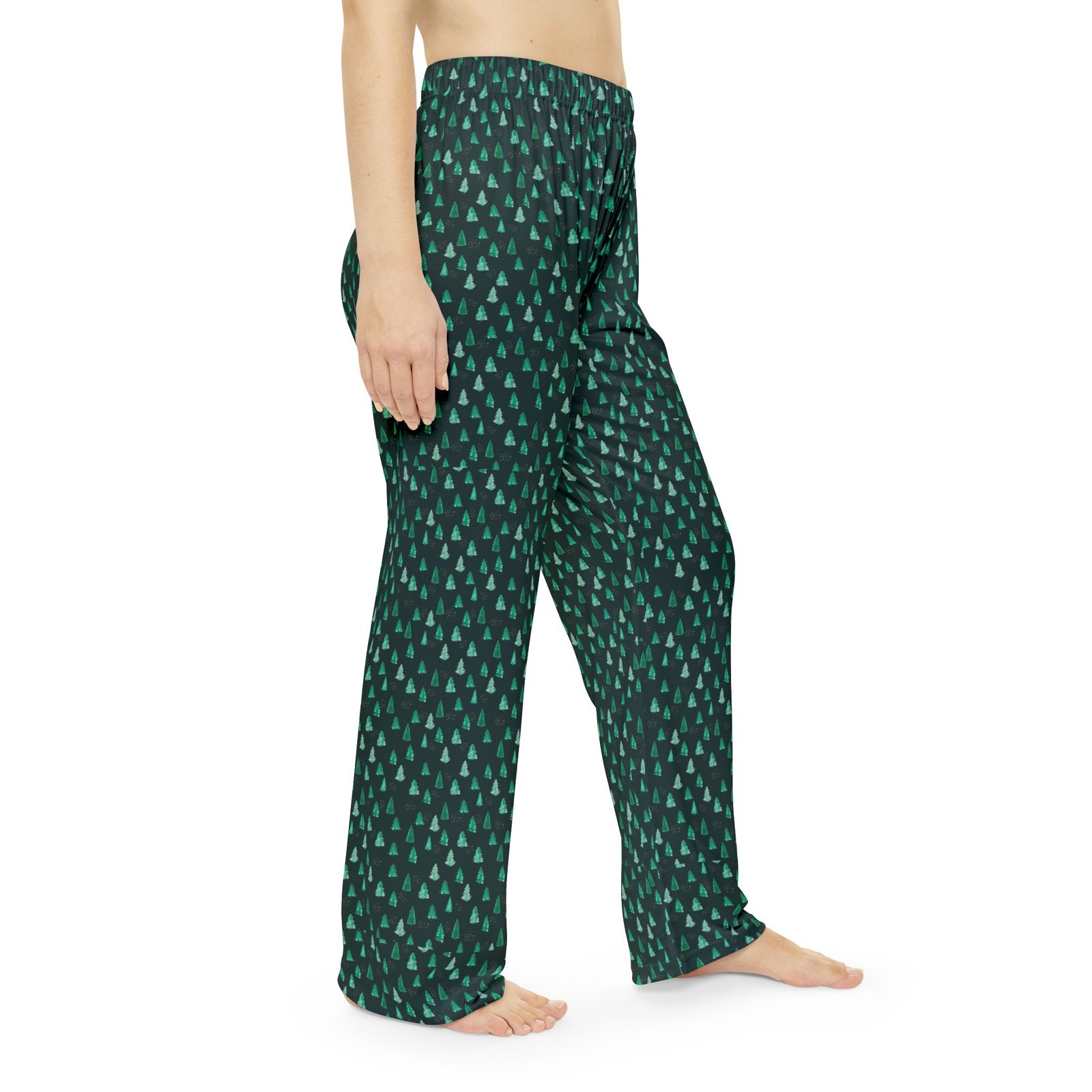 Cozy Evergreen Tree Print Pajama Pants - Image 6