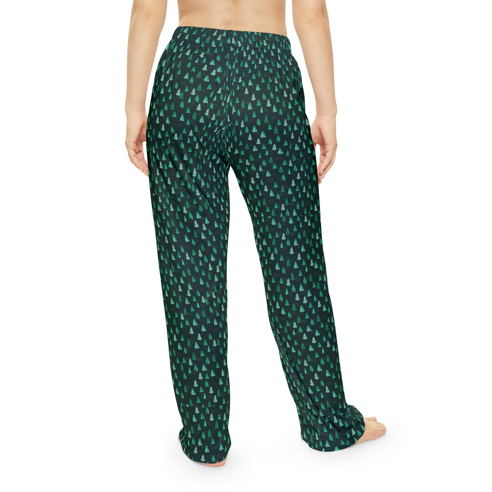 Cozy Evergreen Tree Print Pajama Pants - Image 4