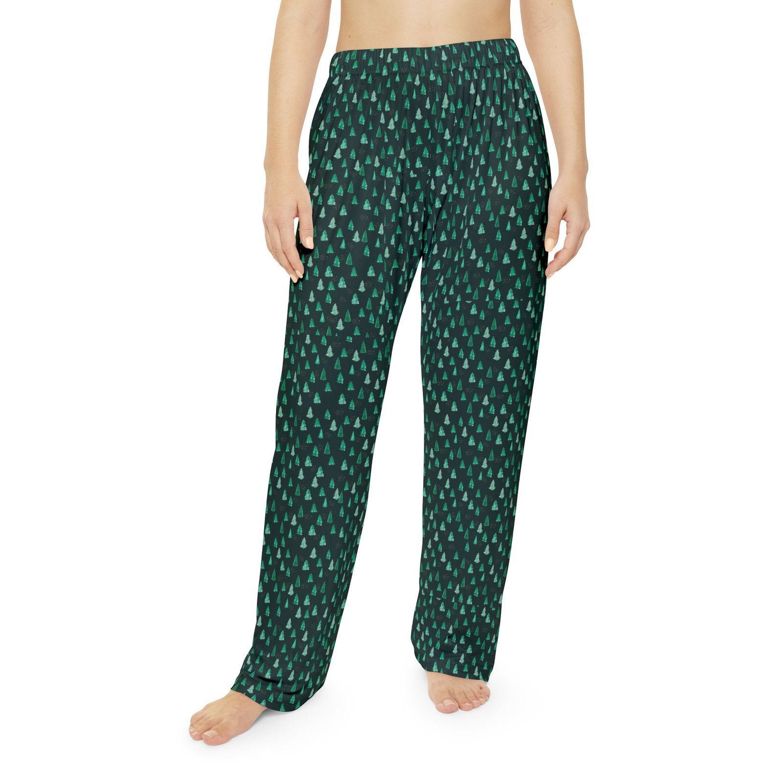Cozy Evergreen Tree Print Pajama Pants