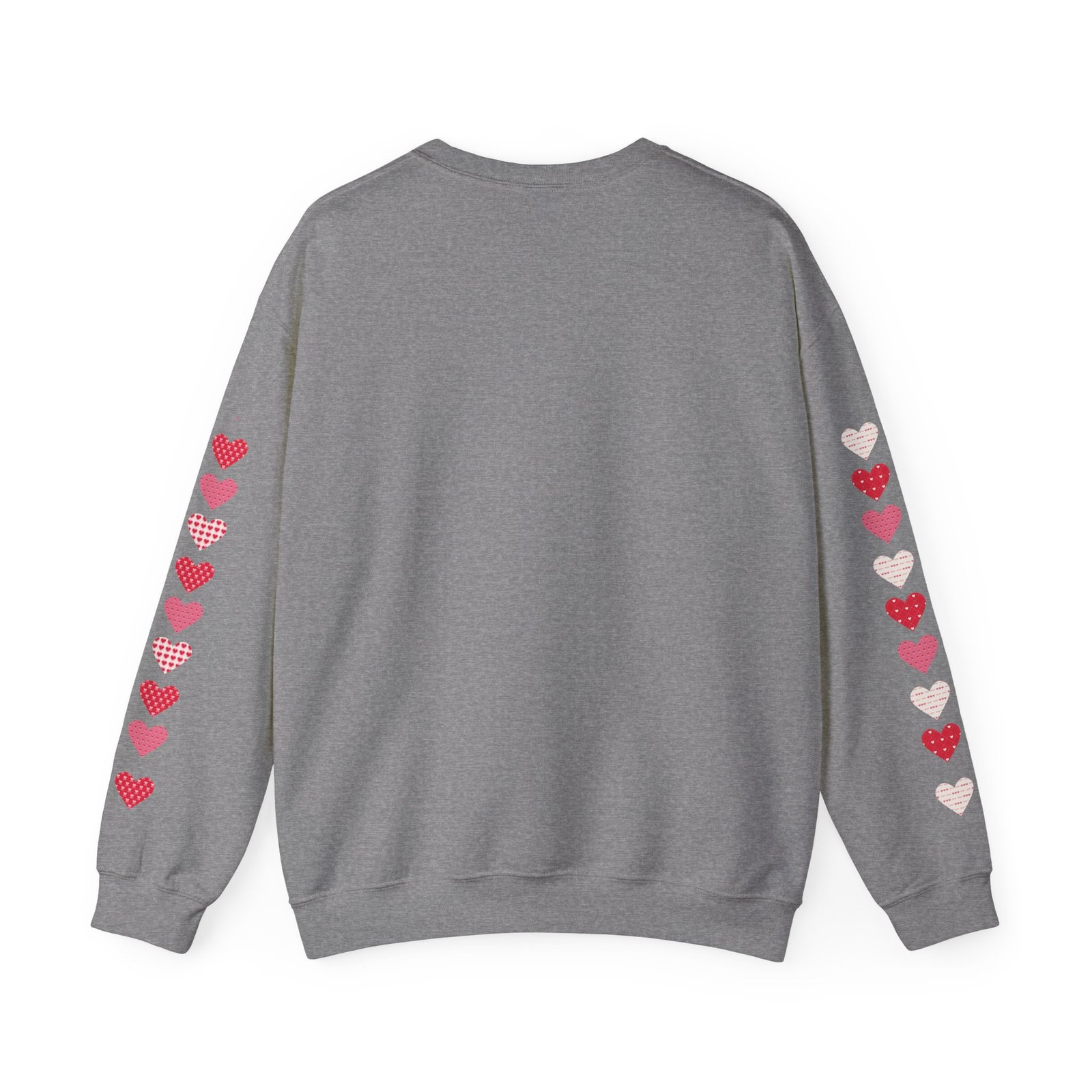 Cute Strong Heart Crewneck Sweatshirt — Kawaii Flexing Heart Graphic - Image 37