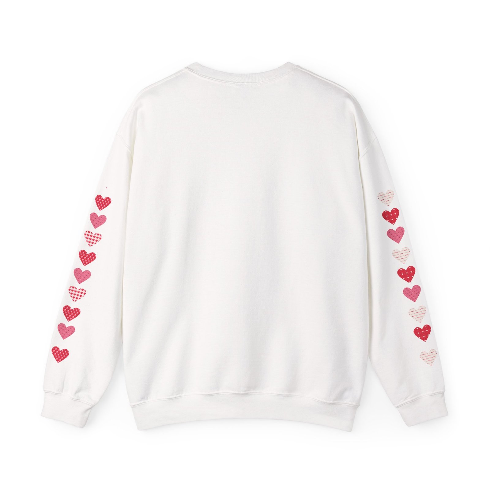 Cute Strong Heart Crewneck Sweatshirt — Kawaii Flexing Heart Graphic - Image 2