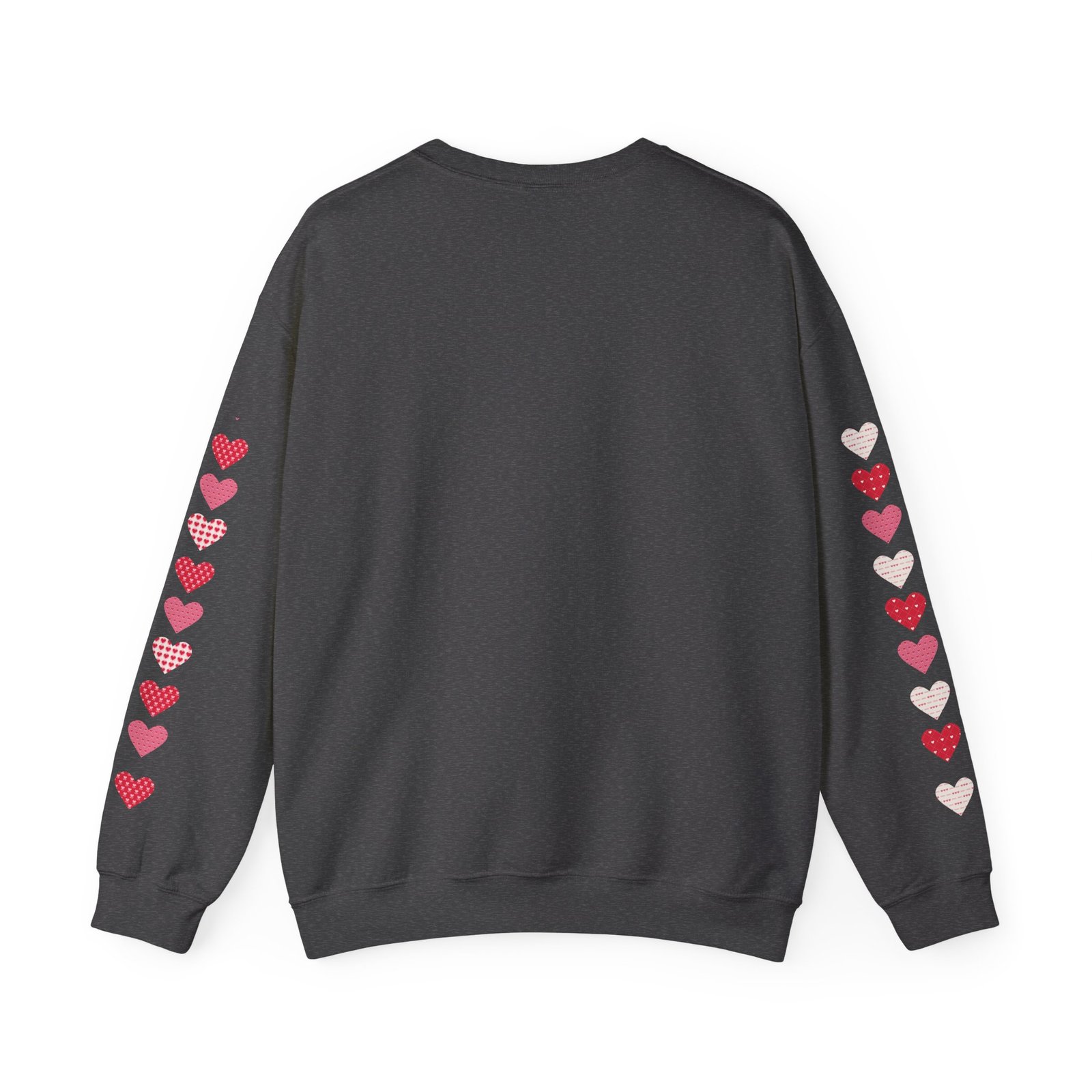 Cute Strong Heart Crewneck Sweatshirt — Kawaii Flexing Heart Graphic - Image 44